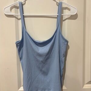 Vuori Light Blue Ribbed Scoop Neck Tank
